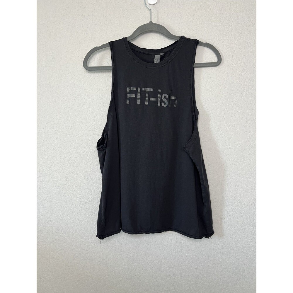 Sweaty Betty Black 'Fit-ish' Graphic Tank Top Size M Activewear Gym